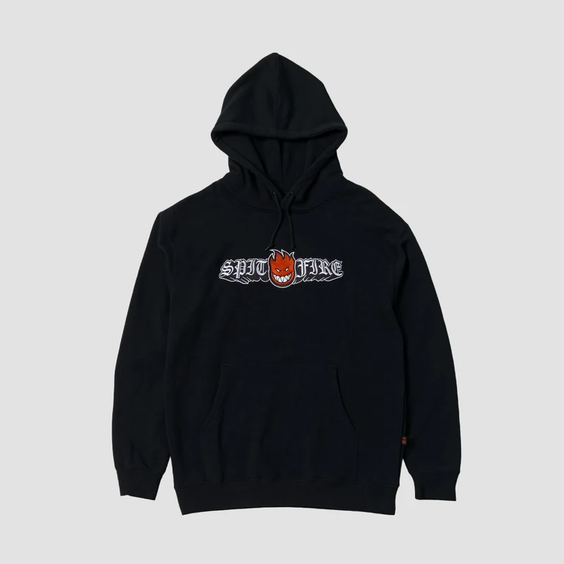Spitfire Old E Drop Bighead Emb Pullover Hoodie Black XX-Large / Black