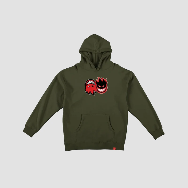 Spitfire Eternal Fill Pullover Hoodie Army/Red Medium / Army/Red