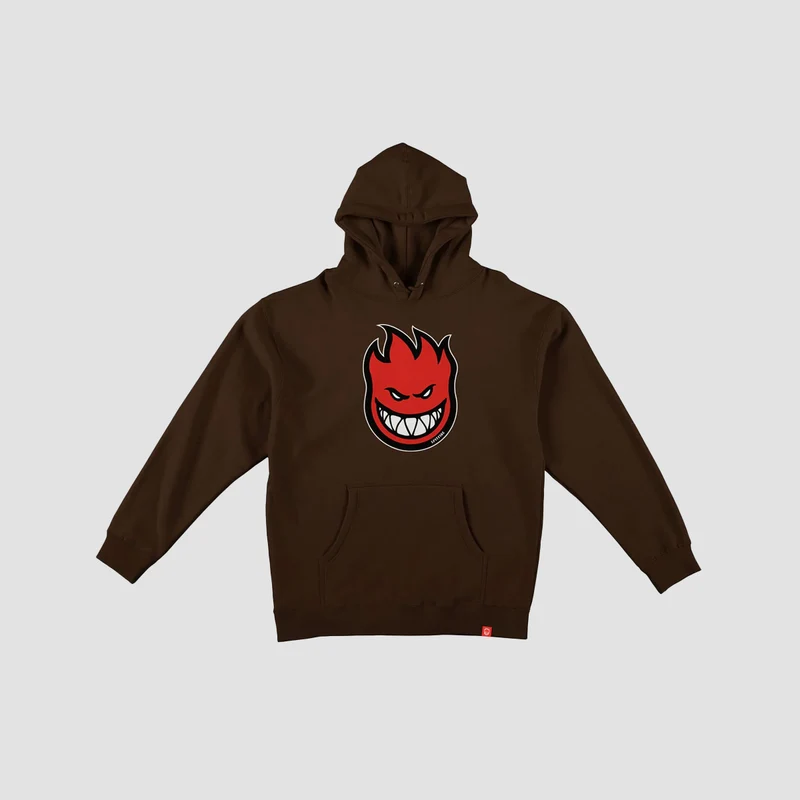 Spitfire Bighead Fill Pullover Hoodie Brown/Red Medium / Brown/Red