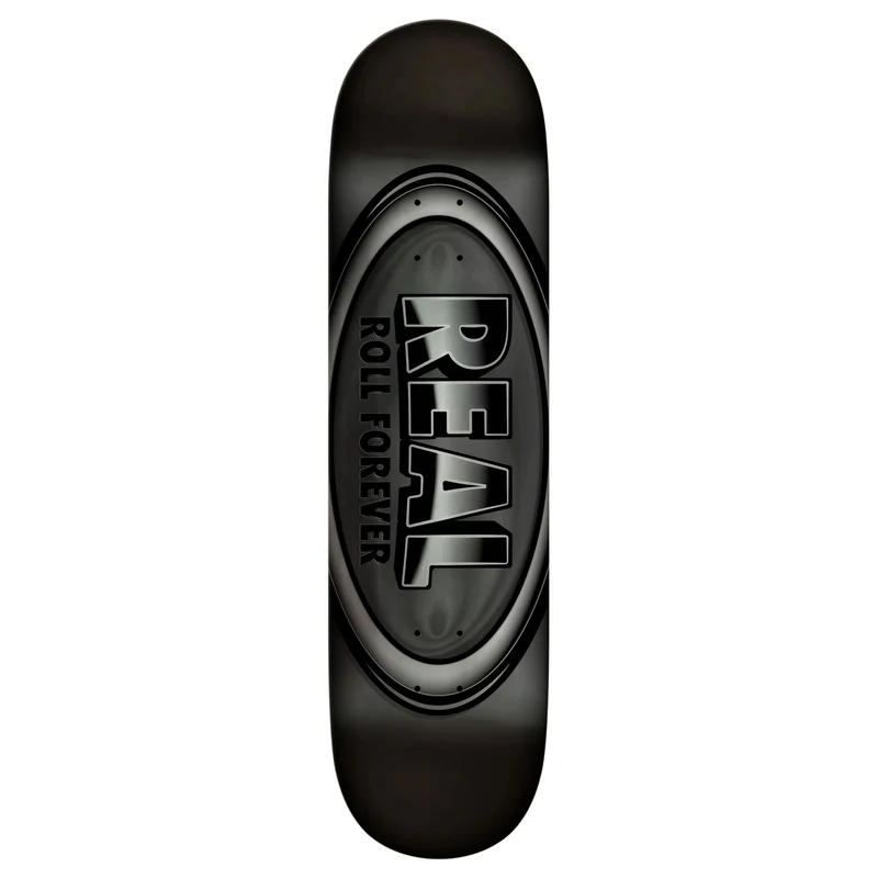 Real DBX Oval Skateboard Deck - Silver 8.5