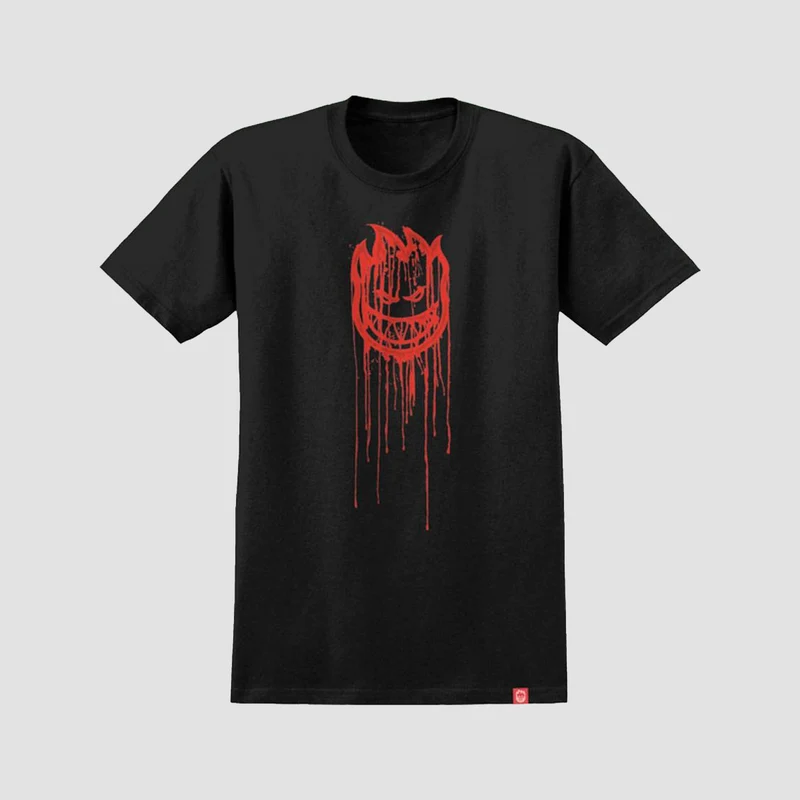 Spitfire Bighead Dripper T-Shirt Black/Red Large / Black/Red