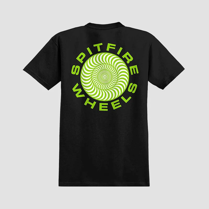 Spitfire Classic 87 Swirl Fill T-Shirt Black/Green/White Medium / Black/Green/White