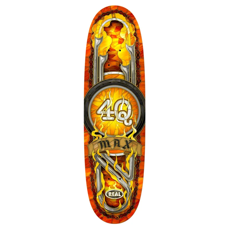 Real Max Schaaf 4Q Cathedral Shaped Skateboard Deck 9.1