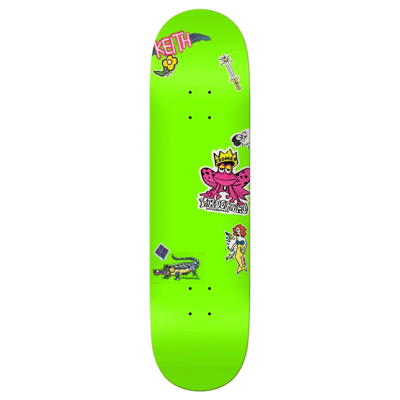 Krooked Cromer Neon Stickers Skateboard Deck 8.25