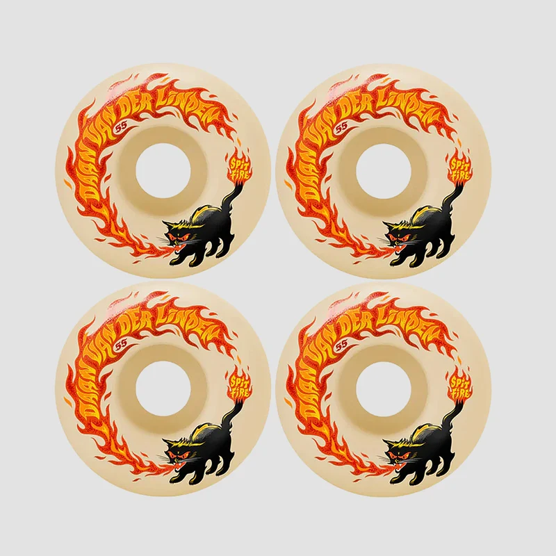 Spitfire F4 Daan Van Der Linden Pyrocat Classic 99DU Skateboard Wheels Natural 55mm 55mm / Natural