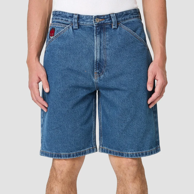 Spitfire Bighead Fill Denim Shorts Medium Stone Wash 38" Waist