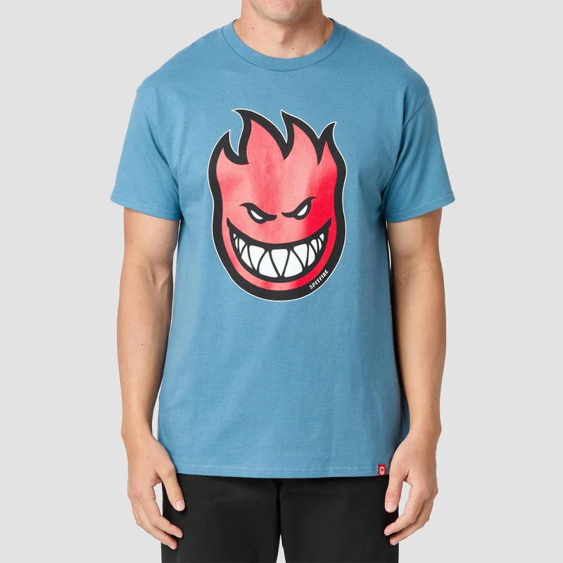 Spitfire Bighead Fill T-Shirt Indigo Blue/Red Large