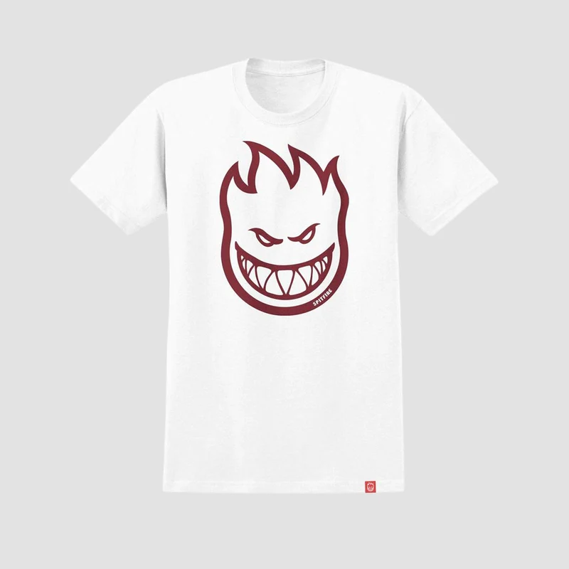 Spitfire Bighead T-Shirt White/Dark Red X-Large