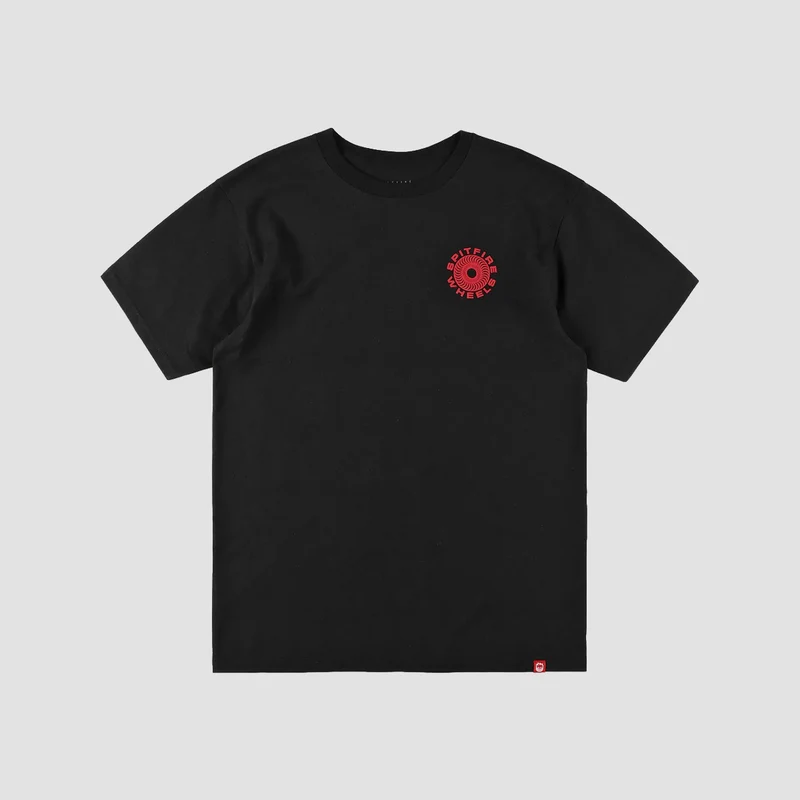 Spitfire Classic 87 Swirl Fill T-Shirt Black/Red Large