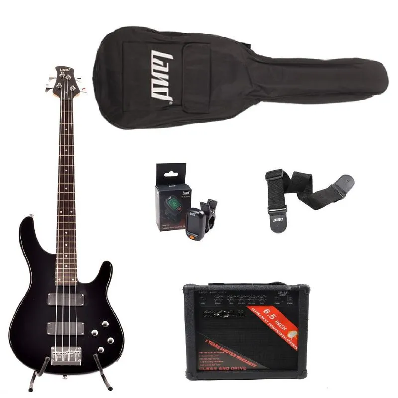 Kit Baixo Land Elétrico L-b3-4 Bk + Cubo + Acessórios