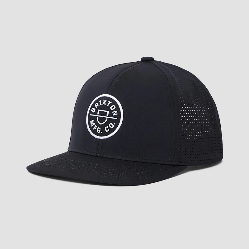 Brixton Crest X MP Snapback Cap Black