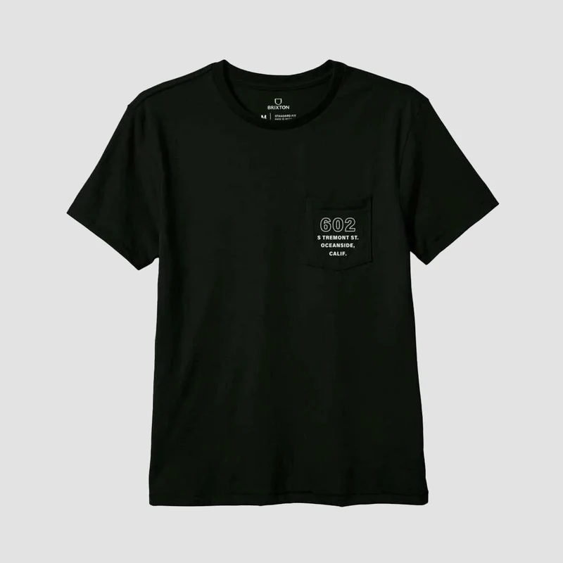 Brixton Haven Tailored Pocket T-Shirt Black XX-Large / Black