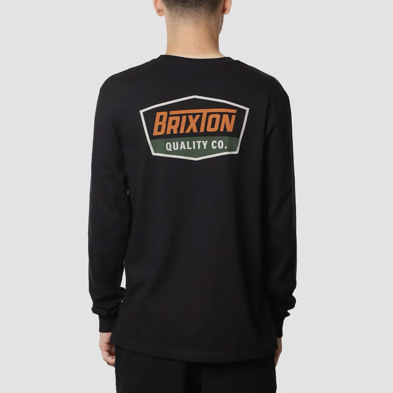 Brixton Regal Longsleeve T-Shirt Black/Rust Medium / Black/Rust