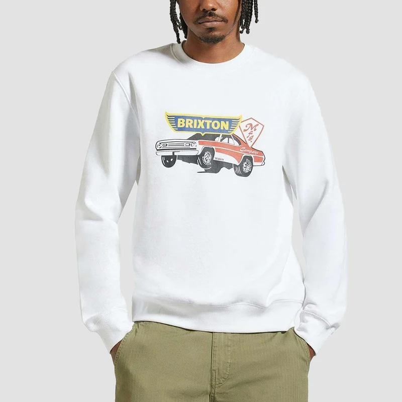 Brixton Barona Crew Sweatshirt White Medium / White