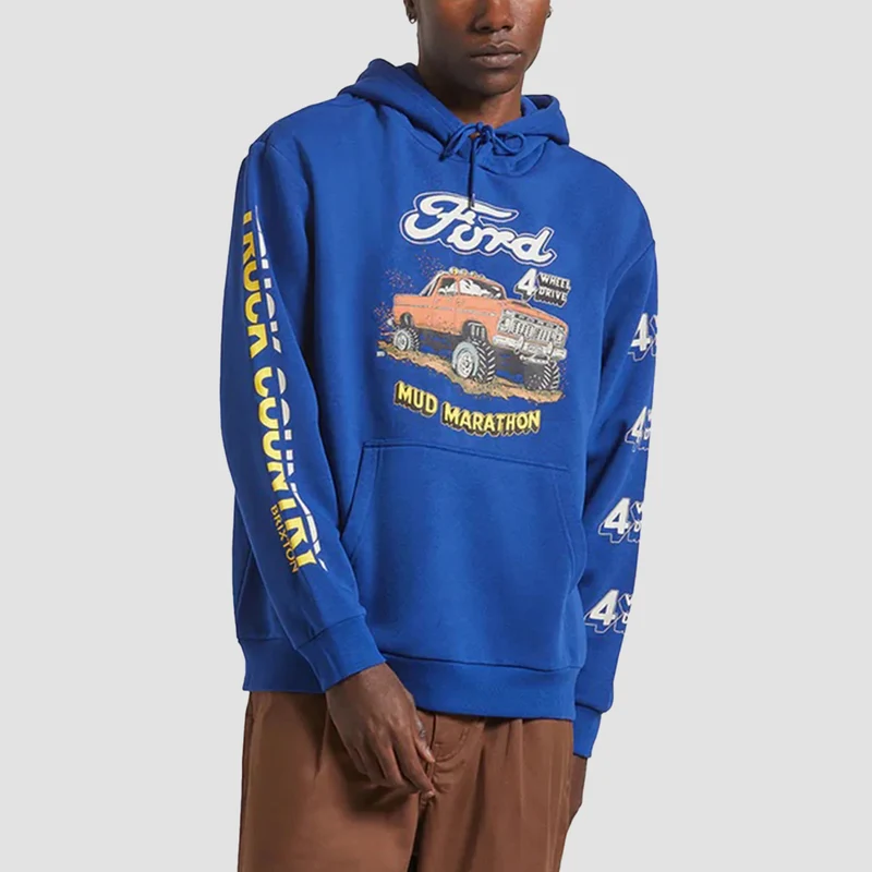 Brixton X Ford Mud Marathon Pullover Hoodie Ford Blue Medium / Ford Blue
