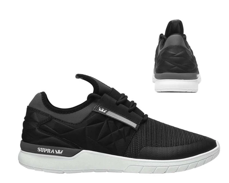 Supra Flow Run Evo Mens Black Running Shoes 8