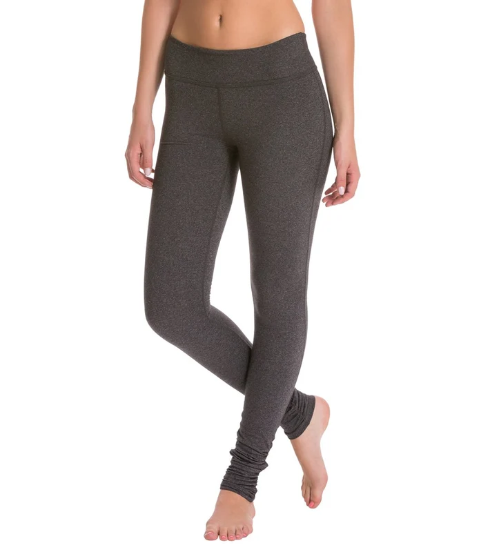 Beyond Yoga Essential Gather Long Yoga Leggings Heather Gray / M