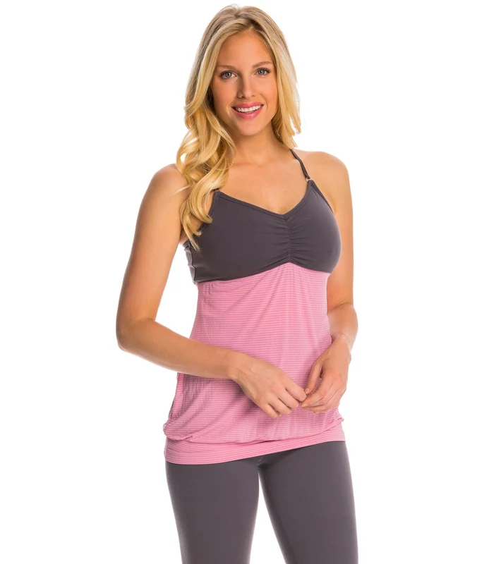 Beyond Yoga Low Back Yoga Cami Tank Top Steel/Desert Rose / XS