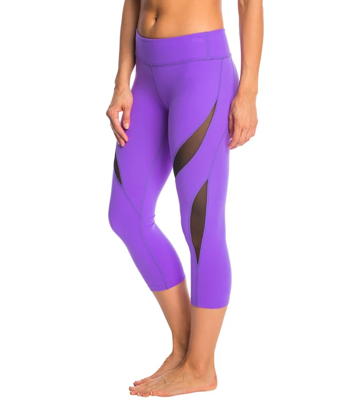 Beyond Yoga Double Panel Mesh Capris Vivid Violet / S