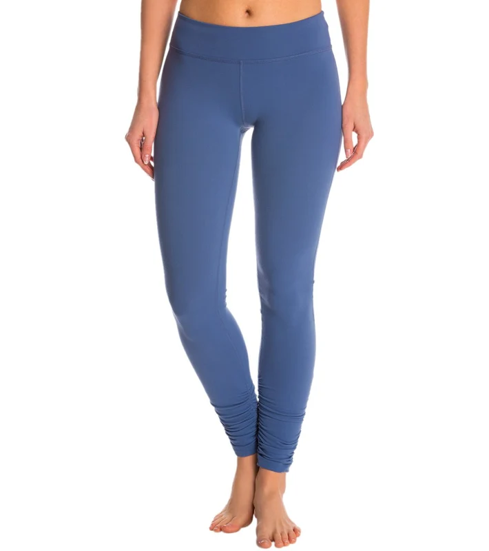 Beyond Yoga Women's Essential Gathered Yoga Leggings Faded Denim / M