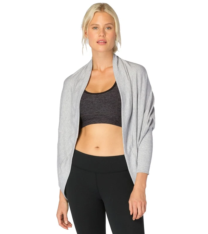Beyond Yoga Cozy Fleece Convertible Cardigan Heather Gray / S