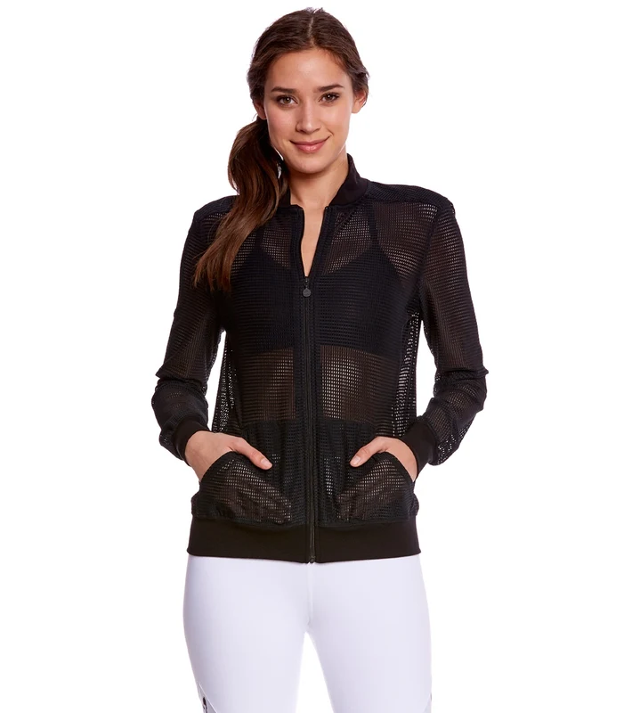 Beyond Yoga So Bomber Mesh Jacket Jet Black / XL