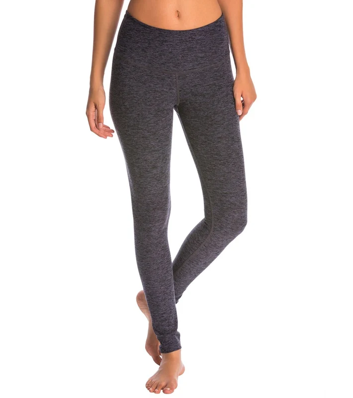 Beyond Yoga Spacedye High Waisted Long Yoga Leggings Black-Steel / XXL