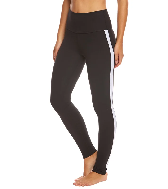 Beyond Yoga Kate Spade Madison Tuxedo Yoga Leggings Jet Black / XS
