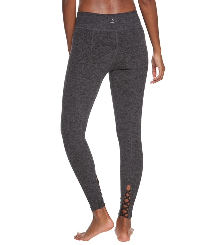 Beyond Yoga Cross It Back 7/8 Yoga Leggings Black/Charcoal / XXS