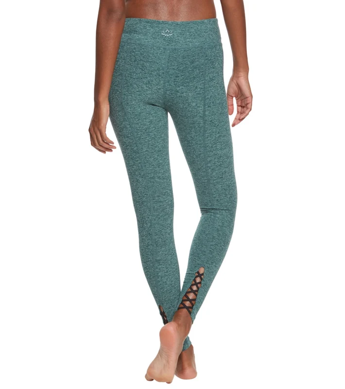 Beyond Yoga Cross It Back 7/8 Yoga Leggings Woodland Forest/Light Sage / S