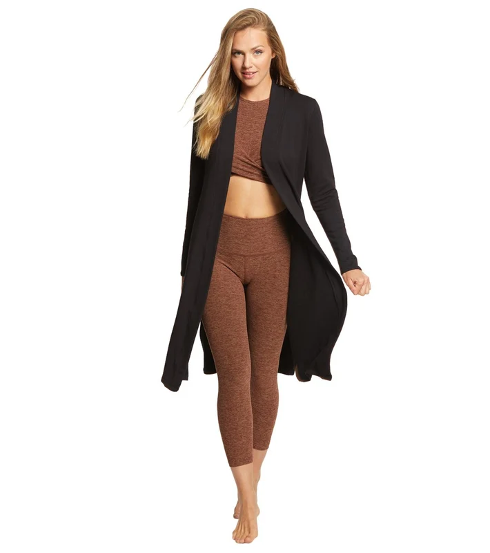 Beyond Yoga High Slits Long Duster Black / M