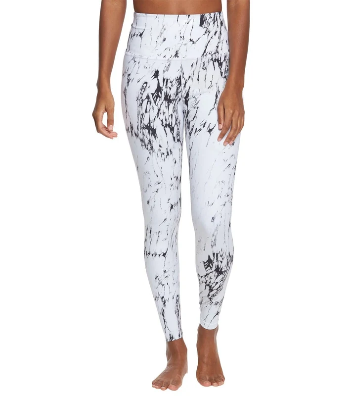 Beyond Yoga Olympus High Waisted 7/8 Yoga Leggings White Marble / L