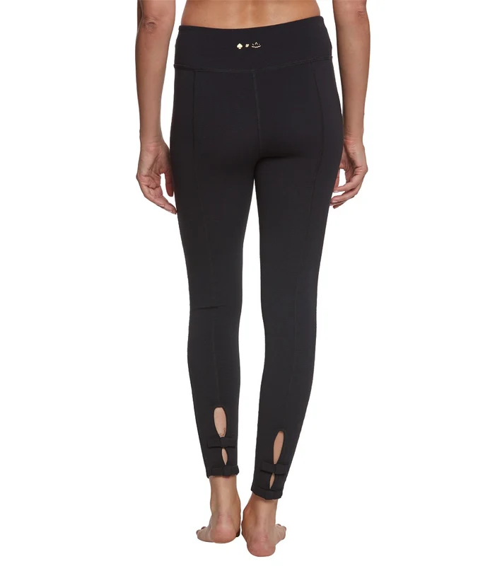 Beyond Yoga Kate Spade Back Bow 7/8 Yoga Leggings Black Ottoman / XS