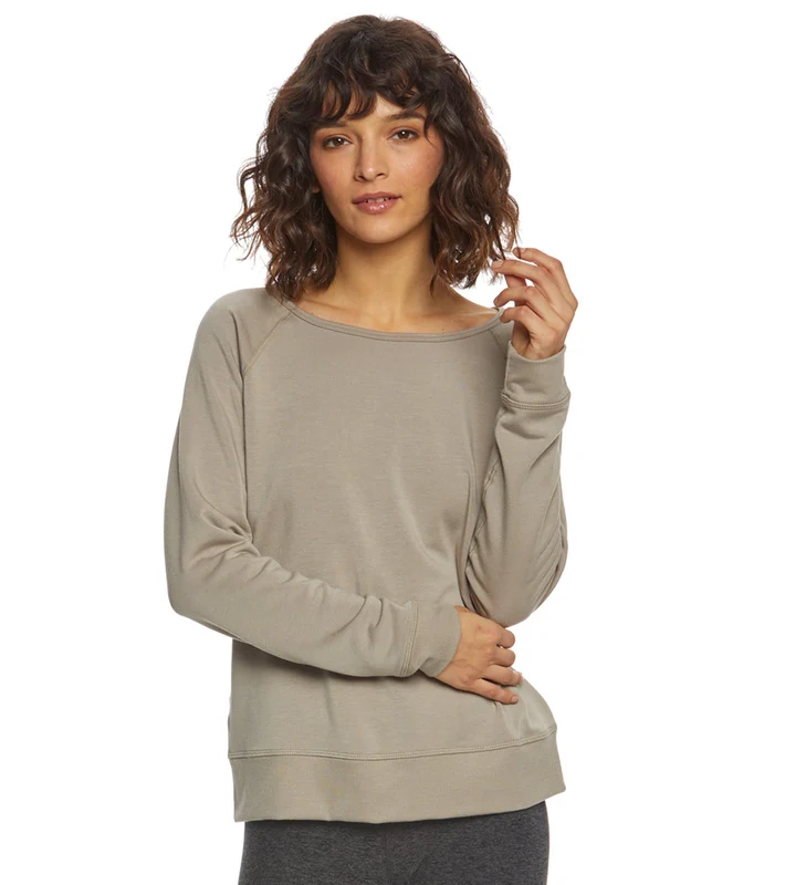 Beyond Yoga Relaxed Long Sleeve Pullover Timber / XS