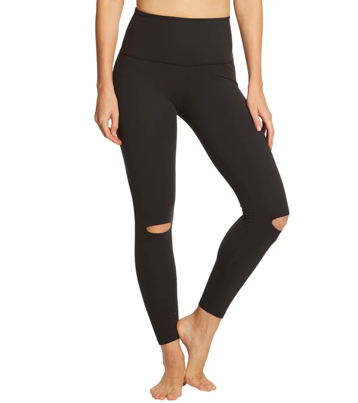 Beyond Yoga Got To Slit High Waisted 7/8 Yoga Leggings Jet Black / M