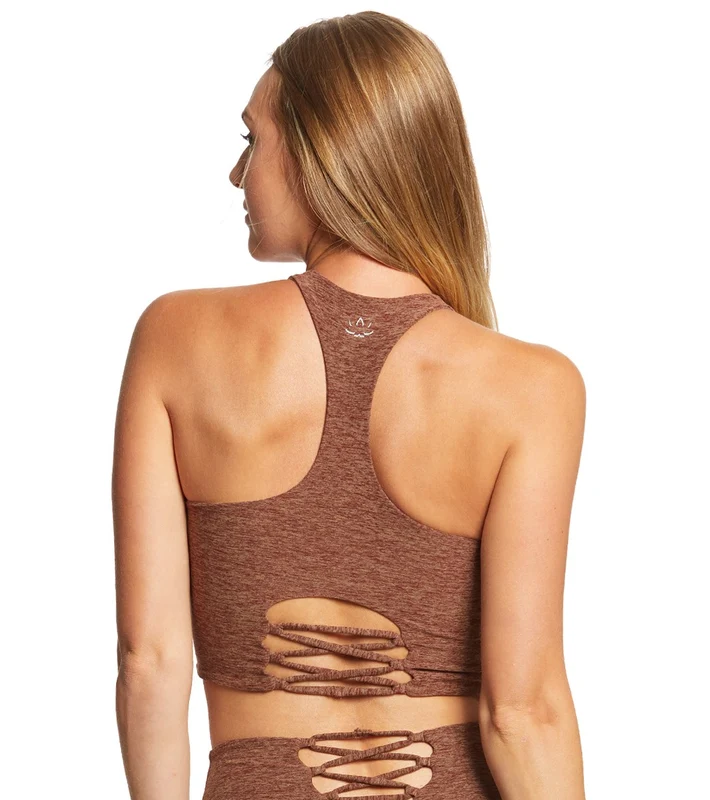Beyond Yoga Across The Strap Cropped Tank Red Rock/Tumbleweed / M