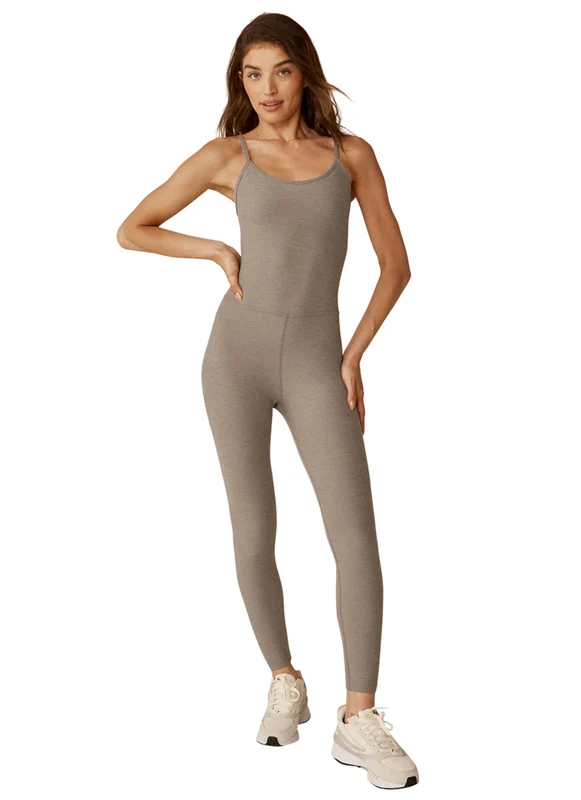 Beyond Yoga Spacedye Uplevel Midi Jumpsuit Majestic Blue Heather / L