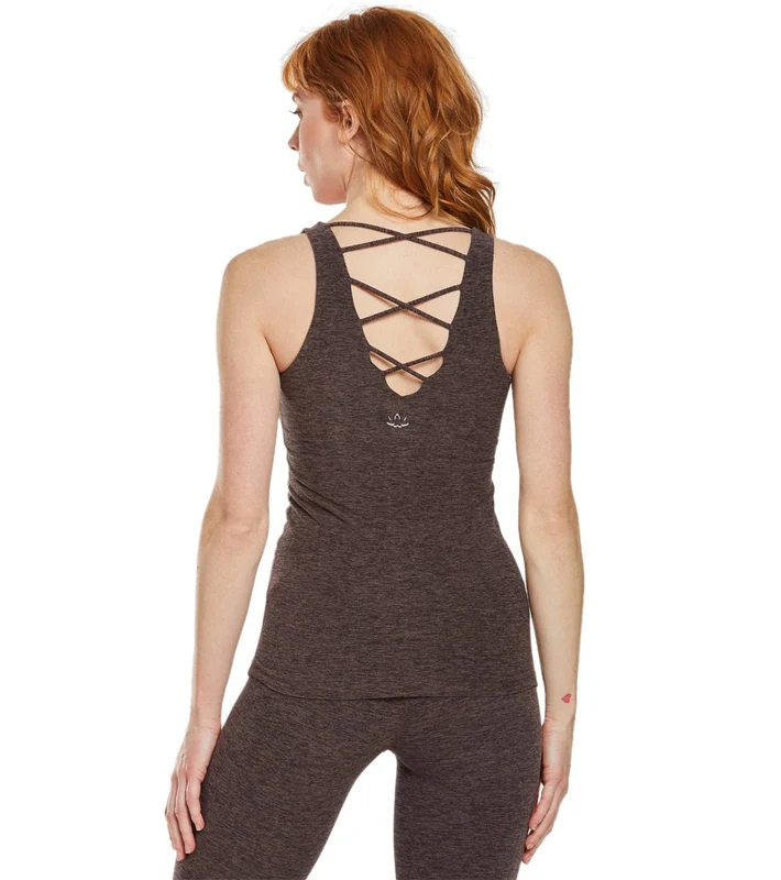 Beyond Yoga Spacedye Crossed My Mind Yoga Tank Top Terra Leather Earth / L