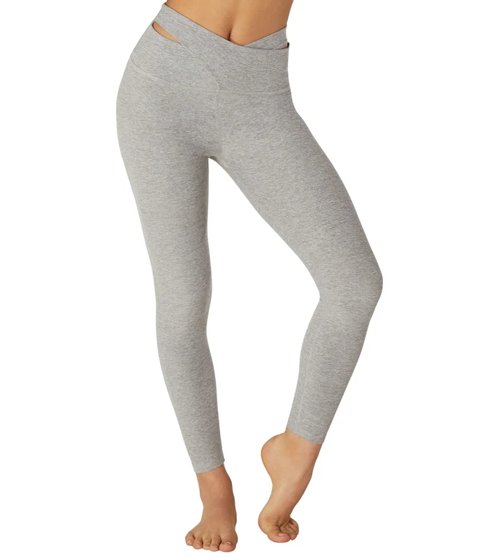 Beyond Yoga Spacedye That's A Wrap High Waisted 7/8 Yoga Leggings Serene/Hazy Blue / L
