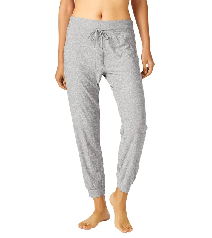 Beyond Yoga Lounge Around Midi Yoga Joggers Black/White / S