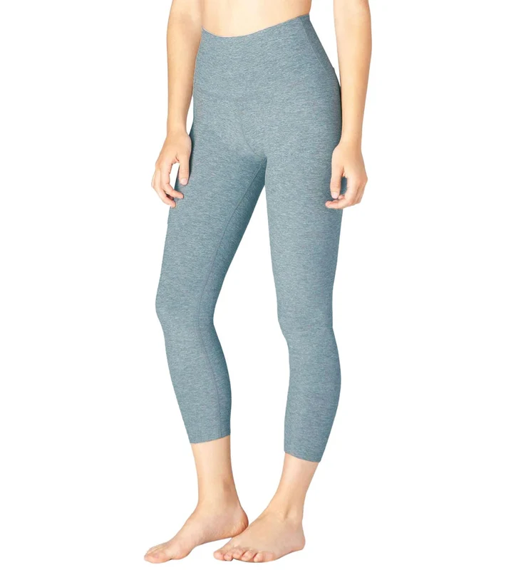Beyond Yoga Spacedye High Waisted Yoga Capris Stormy Blue-Blue Cloud / M