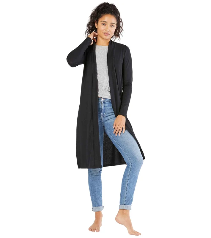 Beyond Yoga High Slits Long Duster Black / M