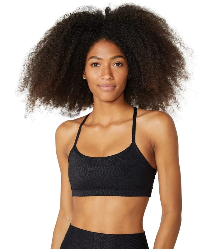 Beyond Yoga Snake Jacquard Slim Racerback Yoga Sports Bra Black / M