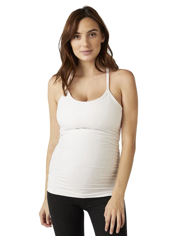 Beyond Yoga Maternity Spacedye Slim Racerback Tank Cloud White / XL