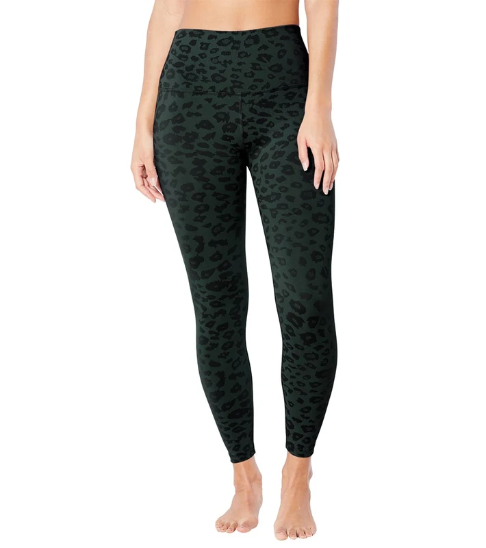 Beyond Yoga Leopard High Waisted 7/8 Yoga Leggings Hunter Green / XS