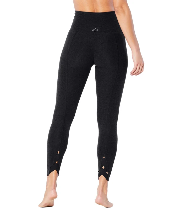 Beyond Yoga Spacedye Totally Woven High Waisted 7/8 Leggings Darkest Night / L
