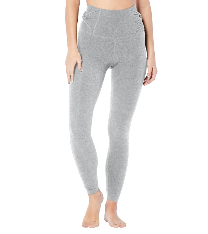 Beyond Yoga Spacedye Twist Through High Waisted 7/8 Leggings Silver Mist / XS