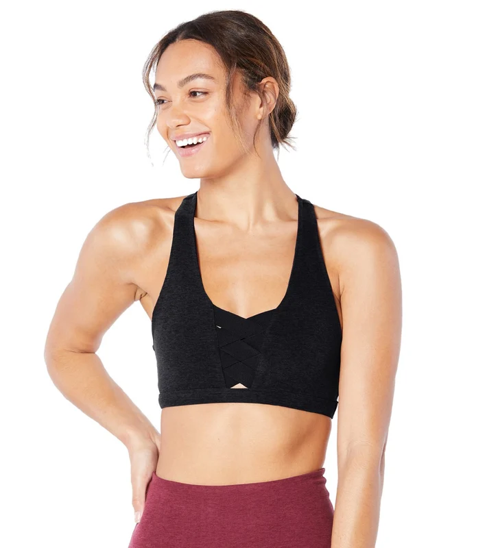 Beyond Yoga Spacedye Totally Woven Sports Bra Darkest Night / XL