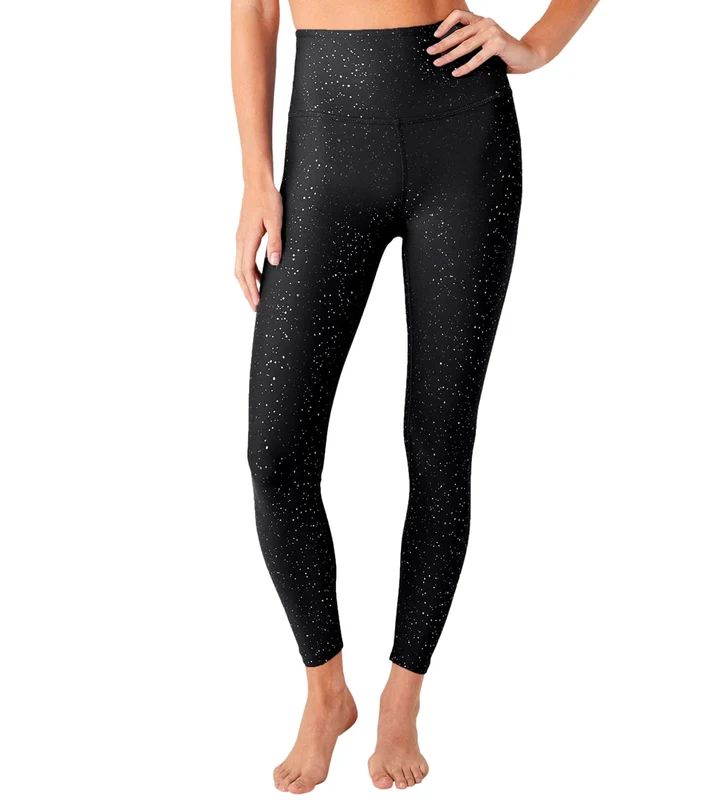 Beyond Yoga Alloy Sparkle High Waisted 7/8 Leggings Black Gunmetal Sparkle / XL
