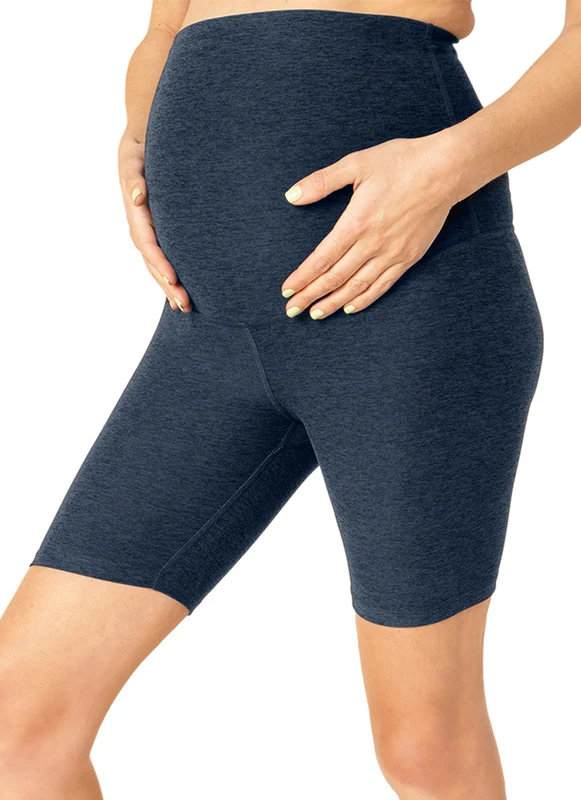 Beyond Yoga Spacedye Love the Bump Maternity Biker Shorts Nocturnal Navy / XS